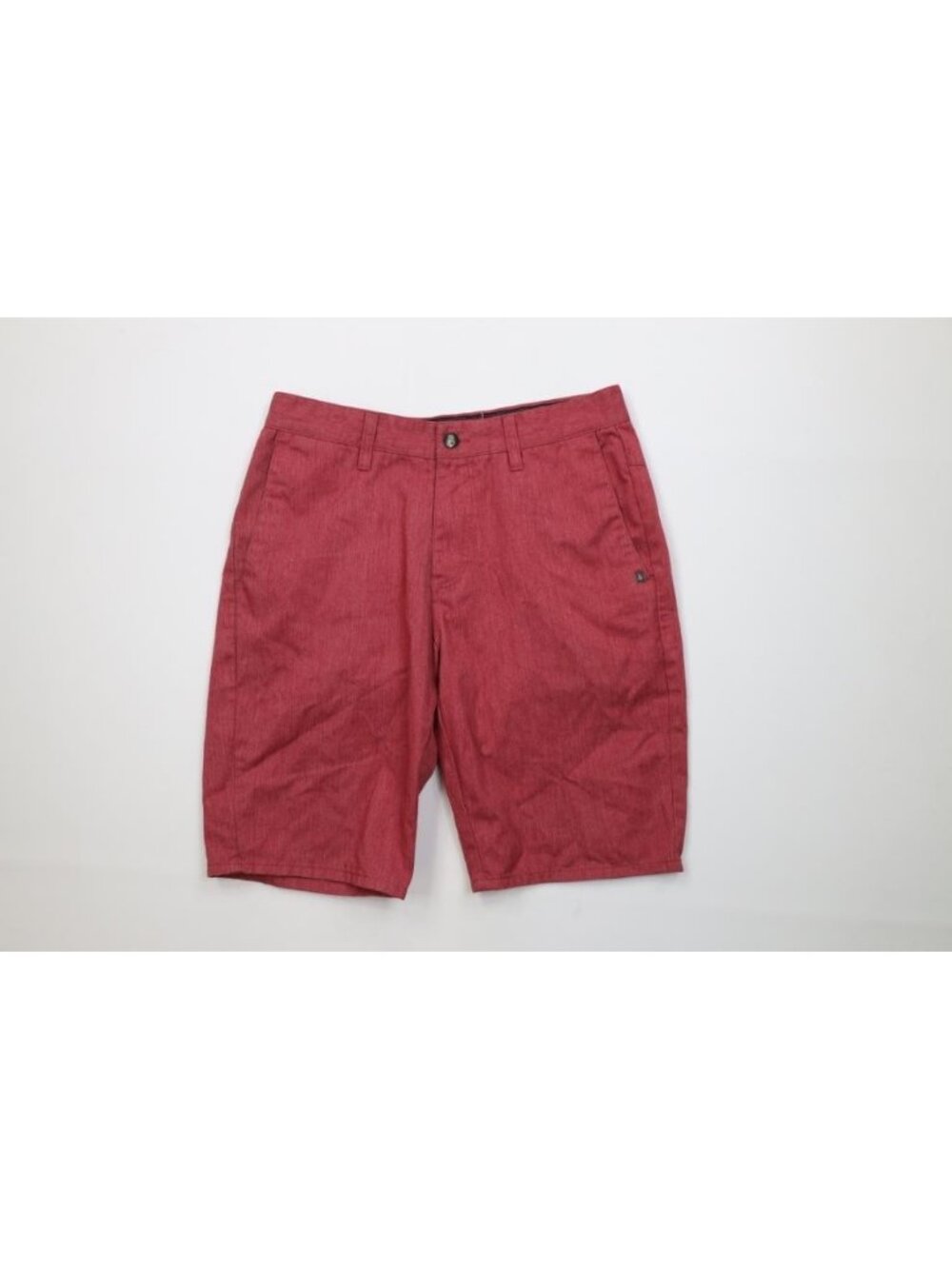 Vintage Y2K Volcom Skateboarding Mens 30 Chambray Skateboard Chino Shorts Red